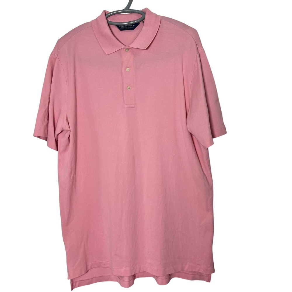 Polo Golf Ralph Lauren Pink Short Sleeve Polo - Large